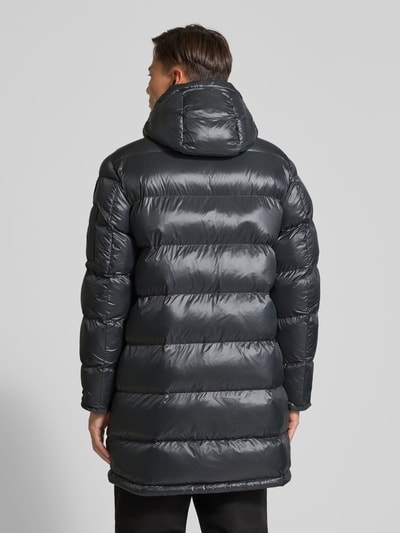 Blauer Usa Regular Fit Steppmantel mit Logo-Applikation Modell 'Aldrich' Graphit 5