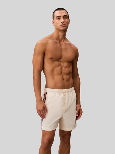 Calvin Klein Underwear Regular Fit Badeshorts mit Logo-Tape Offwhite 4