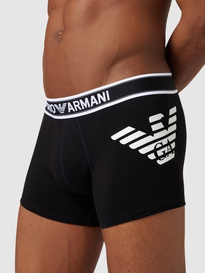 Emporio Armani Obcisłe bokserki z nadrukiem z logo Czarny 3