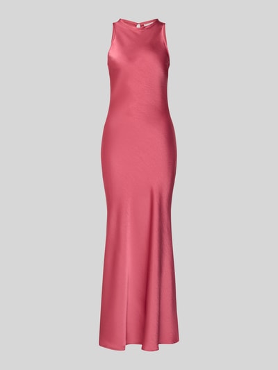 Produktfoto, Abendkleid mit rückseitigem Schlüsselloch-Ausschnitt von Neo Noir, satyna, dopasowany krój, długa sukienka, model 'Celinie', okrągły dekolt, wycięcie w kształcie łezki, długość tyłu w rozmiarze 36: 152 cm, szerokość w rozmiarze 36: 36 cm