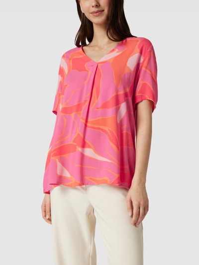 Betty Barclay Blouse met all-over motief Roze - 4