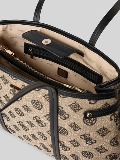 Guess Handtasche mit Label-Applikation Modell 'BEYZA GIRLFRIEND TOTE' Black 5