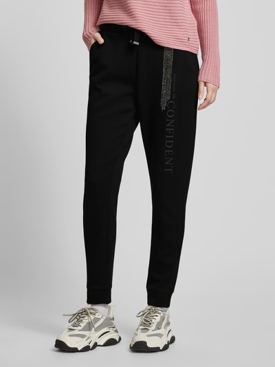 monari Sweatpants mit Strasssteinbesatz Black 4