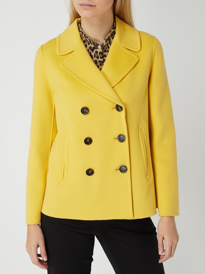 Weekend Max Mara Caban-Jacke aus Schurwoll-Mix Gelb 4