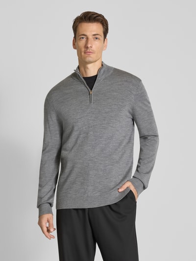 SELECTED HOMME Regular fit schipperstrui van zuivere merinowol, model 'TRAY' Middengrijs gemêleerd - 4