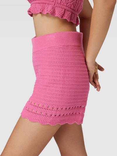 Gina Tricot Strickshorts mit elastischem Bund Modell 'Sadie' Pink 3