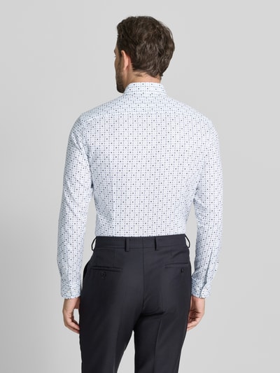 Jake*s Slim fit zakelijk overhemd van katoen met kentkraag Wit - 5
