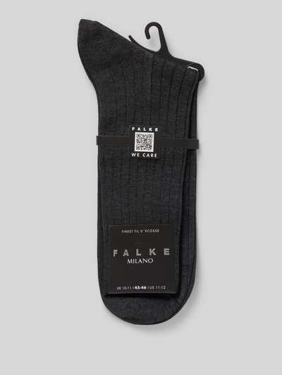 Falke Sokken met biologisch katoen, model 'MILANO' Antraciet - 3