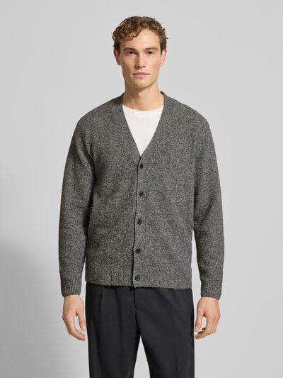 Jack & Jones Premium Gebreid jack met knoopsluiting, model 'BLASIMON' Middengrijs gemêleerd - 4
