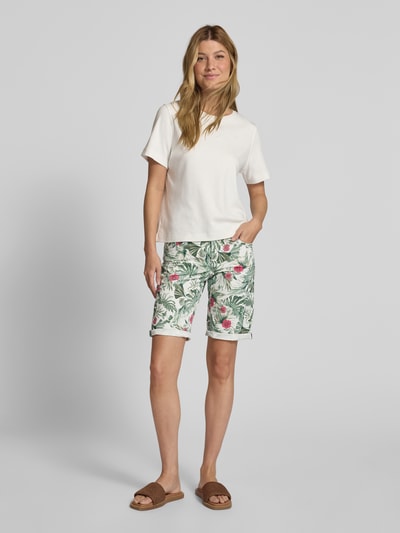 Angels Regular fit bermuda in 5-pocketmodel Rietgroen - 1