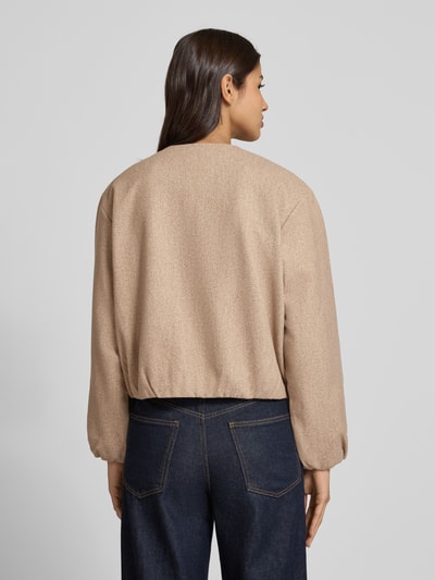 FREE/QUENT Jacke mit Rundhalsausschnitt Modell 'Yanna' Taupe 5