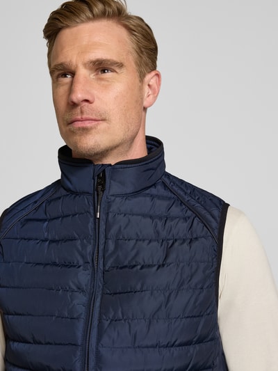 NAUTGÅRD Regular Fit Weste in Stepp-Optik Marine 3