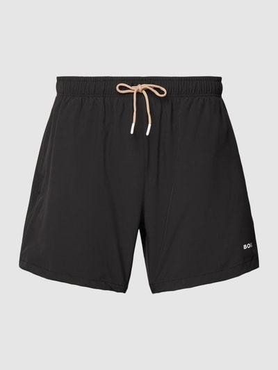 BOSS Badehose mit Label-Print Modell 'Tio' Black 1