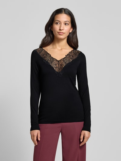 Soyaconcept Regular Fit Longsleeve aus Lyocell-Mix Modell 'Marica' Black 4