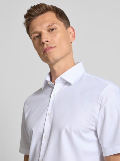 Jake*s Slim Fit Kurzarmhemd in kurzärmeligem Design Weiss 3