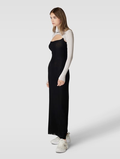 Review Maxi-jurk met bolero van mesh Zwart - 4
