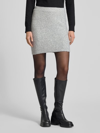 Vero Moda Smalle minirok van elastisch materiaal, model 'DIANA' Lichtgrijs gemêleerd - 4