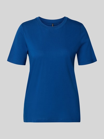 Produktfoto, niebieski damski t-shirt o kroju regular fit z czystej bawełny model 'PAULINA' od VERO MODA