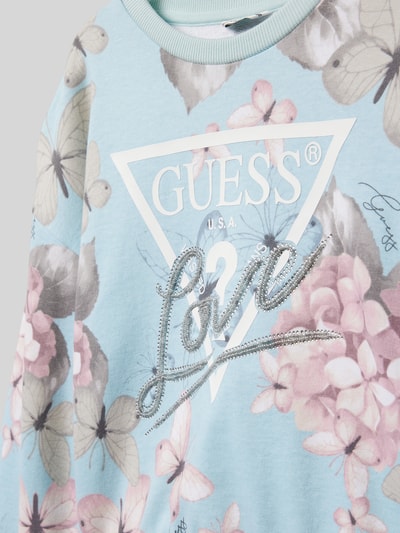 Guess Sweatshirt mit Label-Print Mint 2