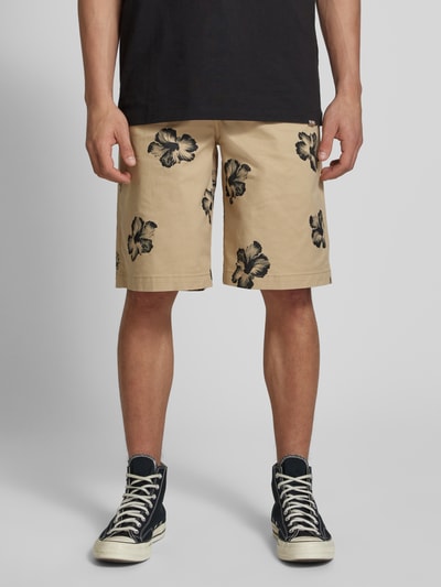 Hugo Blue Baggy fit bermuda met steekzakken, model 'Damo' Beige - 4