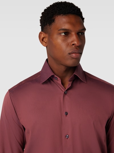 Eterna Modern Fit Premium Shirt mit Kentkragen Bordeaux 3