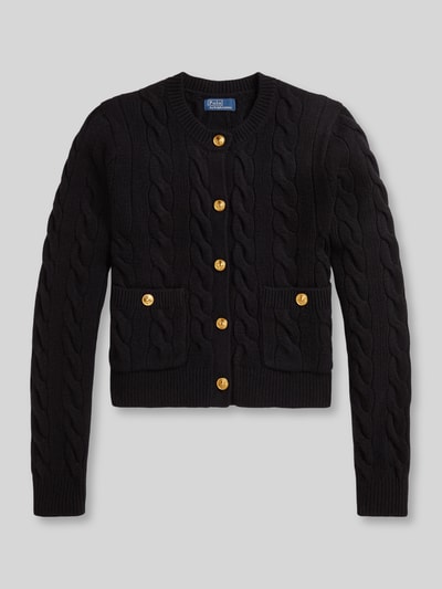 Polo Ralph Lauren Strickjacke mit Zierknöpfen BLACK 2