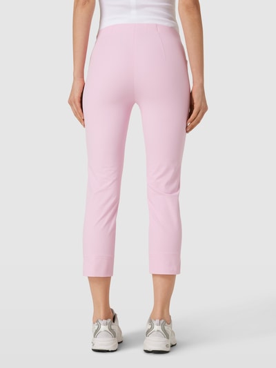 SEDUCTIVE Slim fit capribroek met vaste persplooien Roze - 5