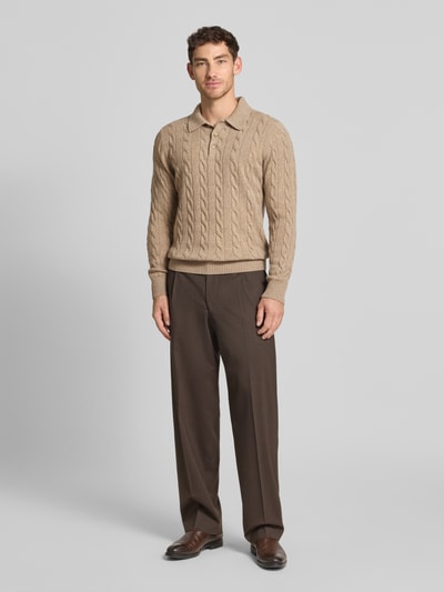 GRAN SASSO Gebreide pullover van een mix van scheerwol en viscose met kasjmier  Zand - 1