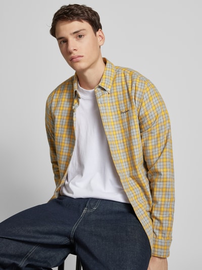 Pepe Jeans Regular Fit Freizeithemd mit Button-Down-Kragen Modell 'ARCHIE' Gelb 3