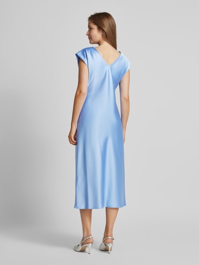 Marella Midikleid mit V-Ausschnitt Modell 'AQUILE' Hellblau 5