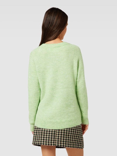 Selected Femme Strickpullover mit geripptem Rundhalsausschnitt Modell 'LULU' Mint 5