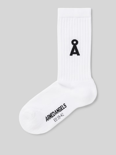 Armedangels Socken mit Logo-Detail Modell 'SAAMUS' Weiss 1