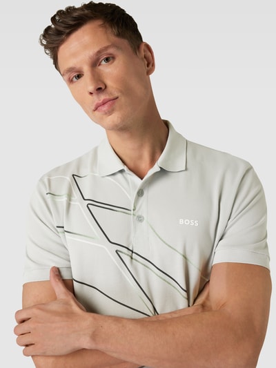 BOSS Green Koszulka polo z wyhaftowanym logo model ‘Paddy’ Jasnoszary 3