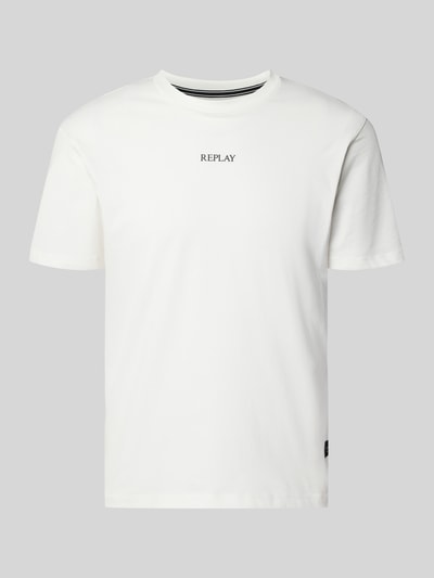Replay Regular Fit T-Shirt mit Logo-Print Offwhite 2