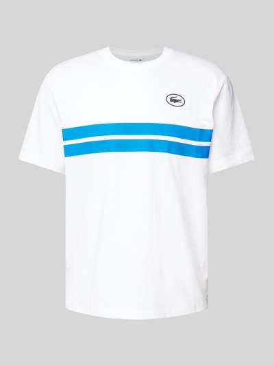 Lacoste T-shirt z wyhaftowanym logo Biały 2