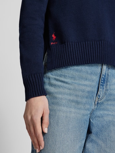 Polo Ralph Lauren Strickpullover mit Logo-Stitching Marine 3