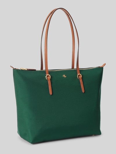 Lauren Ralph Lauren Handtas in de hand met logodetail model 'KEATON' Donkergroen - 3