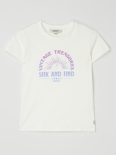 Garcia T-shirt met tekst  Offwhite - 1