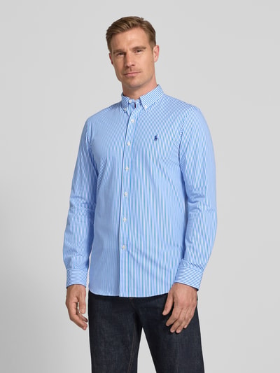 Polo Ralph Lauren Koszula casualowa o kroju slim fit z mieszanki bawełny Jasnoniebieski 4