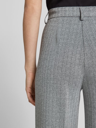 Vero Moda Dad Fit Anzughose mit Fischgrätenmuster Modell 'SILVA' Hellgrau Melange 3