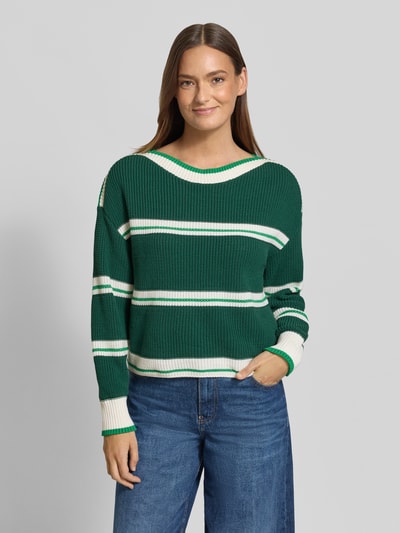 Marc Cain Strickpullover mit U-Boot-Ausschnitt Gruen 4