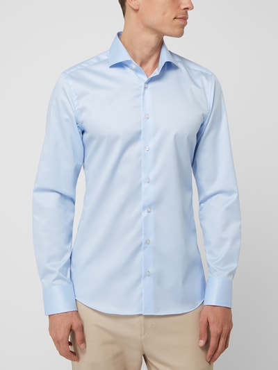 Eterna Slim Fit Slim fit zakelijk overhemd met haaikraag Bleu - 4