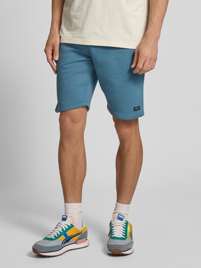 Blend Korte regular fit sweatshorts met labelpatch Rookblauw - 4