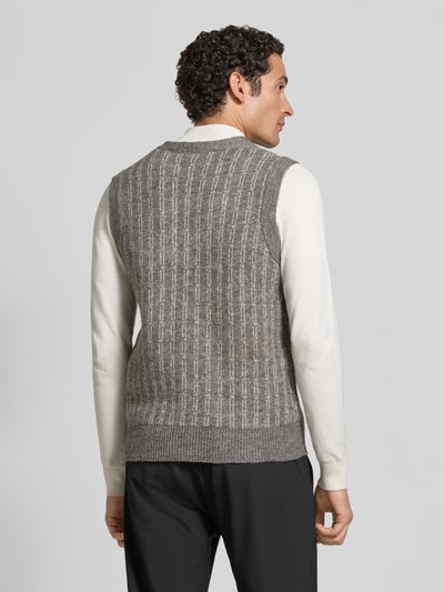 Lindbergh Mouwloos vest met v-hals en knoopsluiting Lichtgrijs gemêleerd - 5