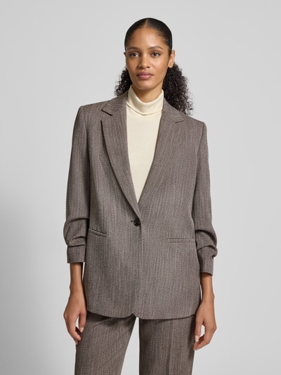 Jake*s Collection Blazer met reverskraag Donkerbruin - 4
