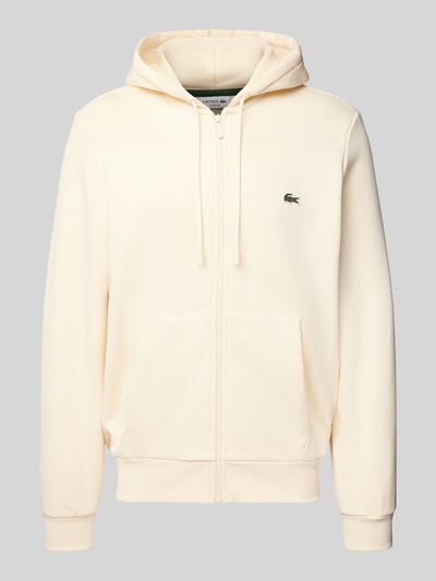 Lacoste Regular Fit Sweatjacke aus Baumwoll-Mix Offwhite 2
