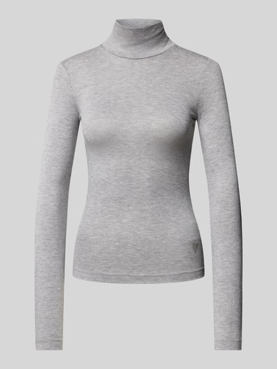 Guess Shirt met lange mouwen en turtleneck, model 'ANITA' Lichtgrijs gemêleerd - 2