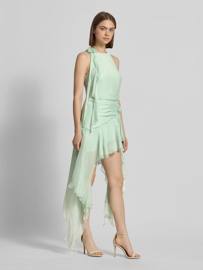 Bardot Cocktailkleid mit asymmetrischem Rock Modell 'IVANA' Gruen 1