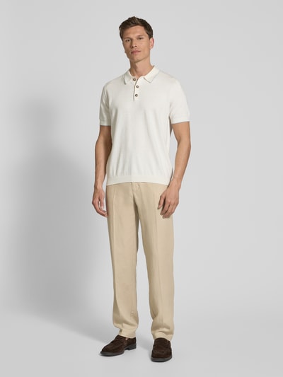 Marc O'Polo Regular Fit Hose aus Leinen-Viskose-Mix Modell 'BUNKRIS' Sand 1