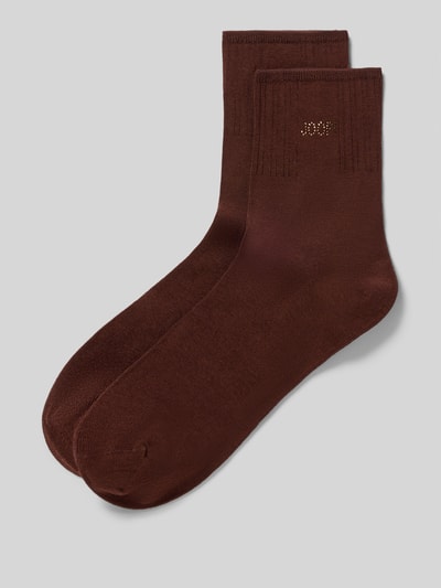 Produktfoto, Socken aus Baumwoll-Mix im 2er-Pack von JOOP! COLLECTION, braun, glatte Oberfläche, dezentes Logo, Damen Socken von JOOP!